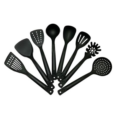 China Sustainable Amazon 8 Piece New Black Nylon Kitchen Care Heat Resistant Kitchenware for sale