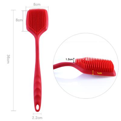 China Viable Amazon Accept Small Quantity Order Hot Sale Silicone Pot Pan Kitchen Cooking Cleaning Brush for sale