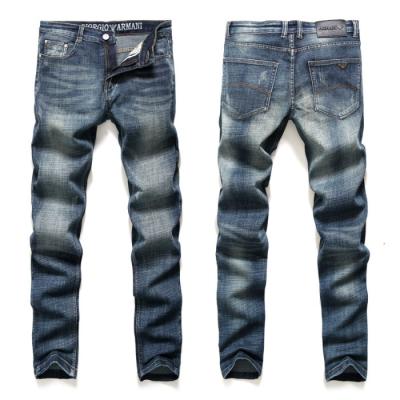 China Sustainable Men's Denim Stretch Jeans Slim Foot Slender Straight Blue Young Men's Long Pants Retro for sale