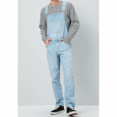 China Fashion Sustainable Mens High Street Denim Overalls Overall For Man Suspender Blue Jeans for sale