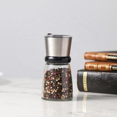 China Amazon Factory direct 170ml stainless steel viable herb spice grinder and kitchen hand grinder for spices with plastic lid for sale