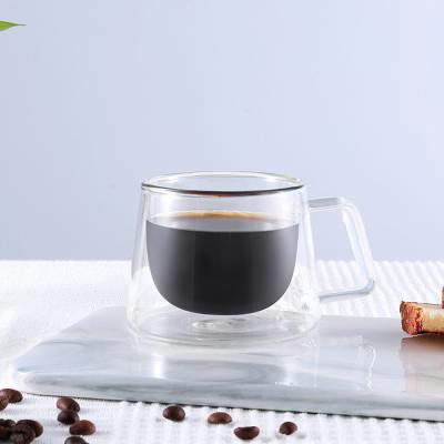 China Amazon Chefshere 150ml Viable Hot Selling High Quality Reusable Double Wall Coffee Mug Double Walled Coffee Mug With Custom Logo for sale