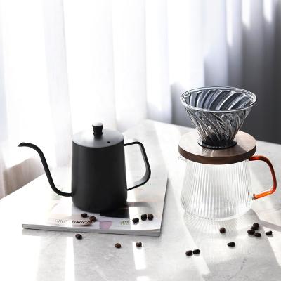 China Sustainable Coffee Spill Over Kit Filter Accessories Coffee Drip Kettle Set Gift Set Coffee Business Tools for sale