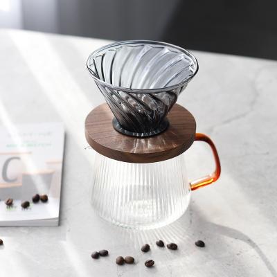 China 2022 New Arrival Sustainable High Quality Portable Coffee Spout Pour Over Collapsible Coffee Spout Set With Glass for sale