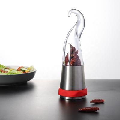 China 18/8 S/S Hot Sale Factory LFGB Certification 80ml Viable Direct Seasoning Spice Herb Chilli Mill for sale