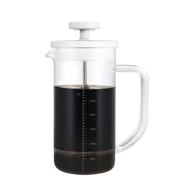 China Sustainable Glass French Borosilicate 350ml High Heat Resistance Coffee Maker Coffee Plunger for sale