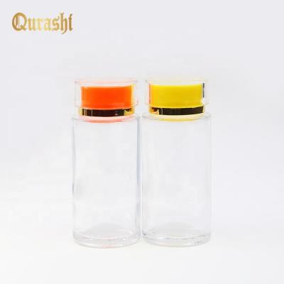 China 105ML Skin Care Essence Cream Toner Cosmetic Plastic Plastic Cap Cap Clear Glass Bottle for sale