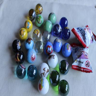 China 100% 16mm Glass Game Floating Printed Glass Ball Opens Marbles With Good Quality for sale