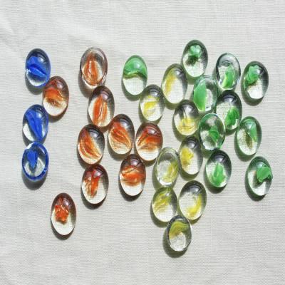 China Toy Good Quality Marbles Beads Glass Flat Stone for sale