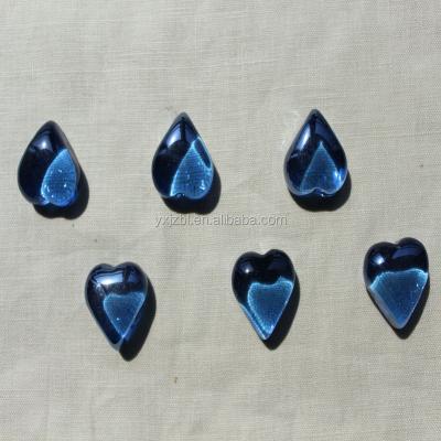 China Europe Good Price Colored Heart Shape Glass Marbles for sale