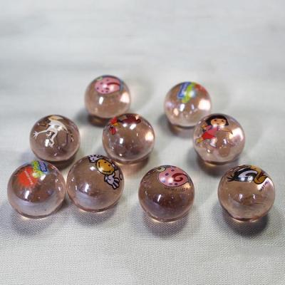 China Red Color Water Marble Ball Hand Blown Glass Balls Glow in Dark Marbles 16mm for sale