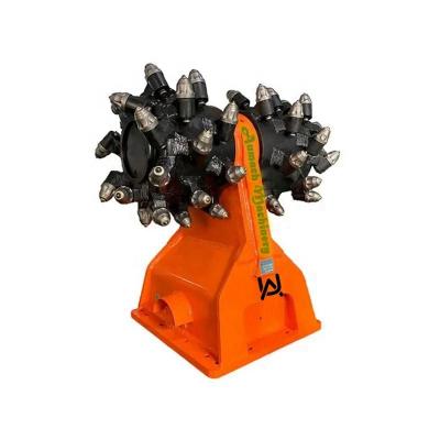 China High Quality Building Material Stores Aumach Machinery Rotary Hydraulic Horizontal Drum Cutter For Excavators for sale