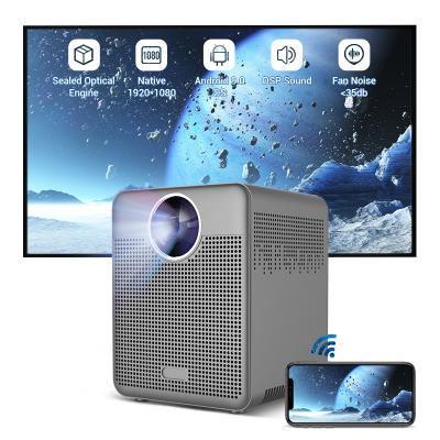 China Pico Hotack Wholesale 150 ANSI Lumens Android 9.0 High Brightness 1080p Mobile Phone Wifi Screen Share Smart LCD Projector for sale