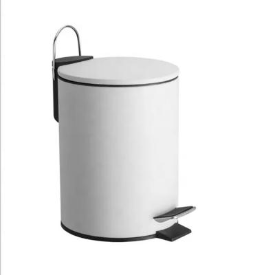 China New Sustainable Polishing Home Use Stainless Steel Waste Bins Kitchen 3L Bin Squeezing Style Indoor Waste Bin for sale