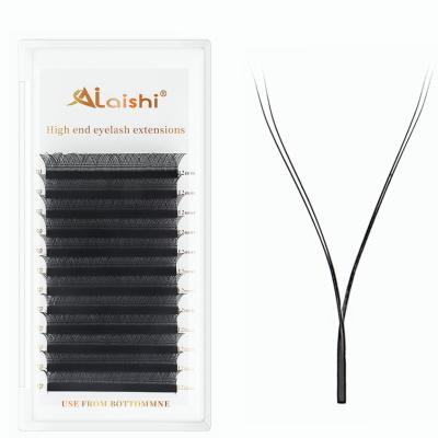 China Natural Long AILAISHI Matte black volume individual cashmere eyelash extension lash tray private label faux mink lashes for sale