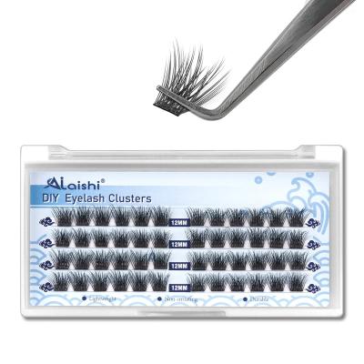 China Natural AILAISHI private label diy eyelashes wholesale handmade hot selling segment lash diy cluster eyelash extension for sale