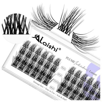 China Natural High quality AILAISHI mink individual cluster lashes diy korean volume cluster eyelashes professional diy segment lashes supplie for sale