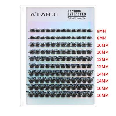 China Natural ALAHUI Wholesale individual lash clusters eyelash professional diy lash extension Pre-cut segment cluster lashes for sale