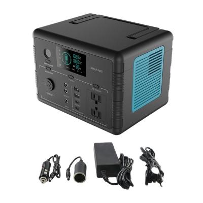 China New Product Black PD Fast Charge 500W Type C Inverter Output Portable Power Station for sale