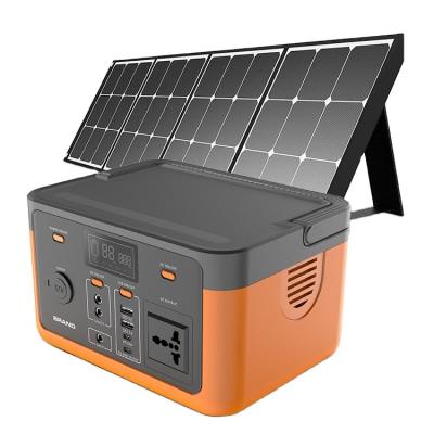 China Type C Popular Black 300W Portable Solar Rechargeable Solar Outdoor Power Station for sale