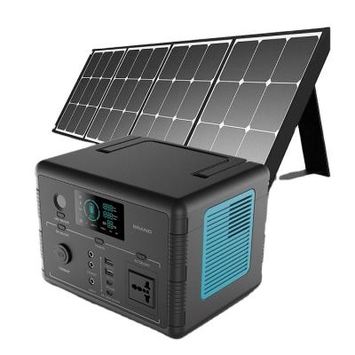 China Type C AC Power Supply Multi Best Selling New Black PC With Solar Panel Power Station for sale