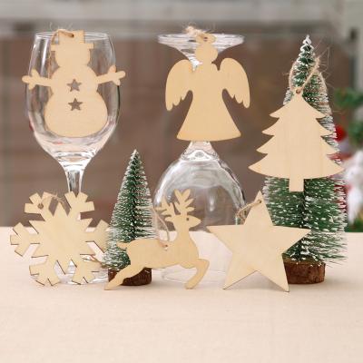 China Christmas Decoration Merry Christmas Decoration Supplies Wooden Christmas Tree Ornaments Home Hanging Pendant for sale