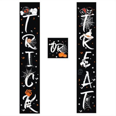 China Latest Design Halloween Door Curtain Christmas Couplet Decorative Hanging Halloween Mini Couplet Banners for sale