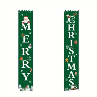 China China Factory Christmas Decoration Door Curtain Christmas Hanging Wholesale Couplets Hang Flag Banner for sale