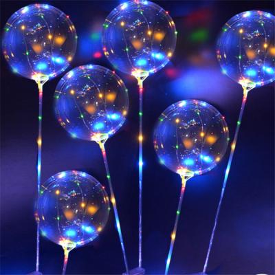 China BOBO Balloon Whosale led 18 sticks BOBO Balloon Transparent Latex Balloon birthday party 36inch stand up led balloon for sale