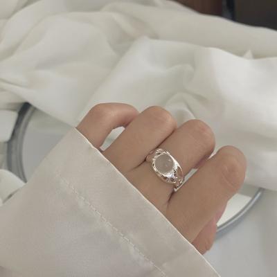 China Factory fashion S925 sterling silver 2023 high end white ring explosions female top fashion jewelry set wholesale with CLASSIC chalcedony charm for sale