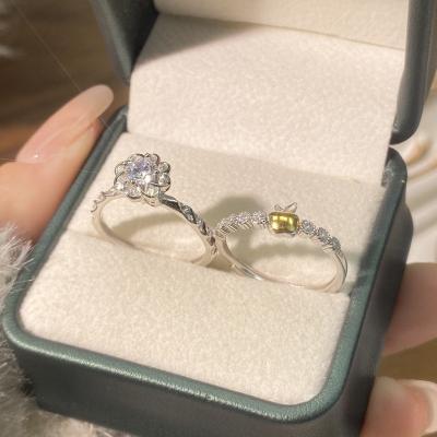 China Fashion Factory Charming CLASSIC Wholesale S925 Silver 2023 Princess Series Girlfriend Ring Jewelry Set Women Popular for sale