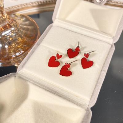 China Fashion Charming Factory Wholesale S925 18k Gold Heartache Sterling Silver Earrings CLASSIC Recommended Female High End Style Jewelry for sale