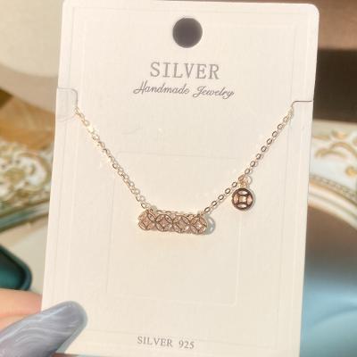 China Popular Charm Fashion Factory Wholesale S925 CLASSIC 2023 Lucky Hot Money Coin Necklace Jewelry Set Women's Jewelry for sale