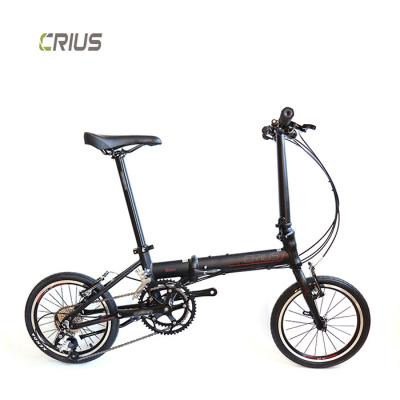 China Factory Supply Street 16 Inch Shadow 9 Speed ​​Folding Bike Aluminum Alloy With 53T Square Hole for sale