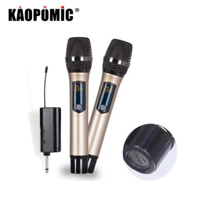 China New Economic Universal UHF Wireless Home Karaoke Outdoor Lever Singing Audio Microphone for sale