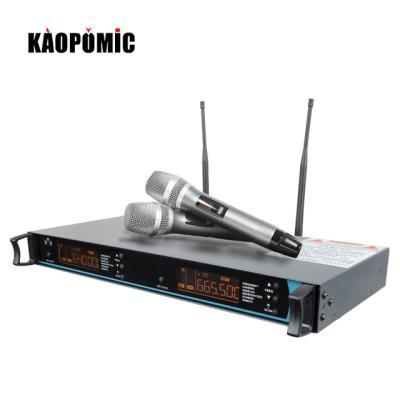 China Handheld Karaoke 2 Wireless Microphone for sale