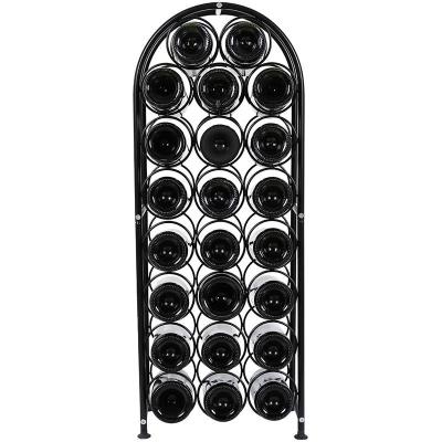 China American Style Arched Floor Metal Wine Rack Wine Racks Freestanding Black for sale