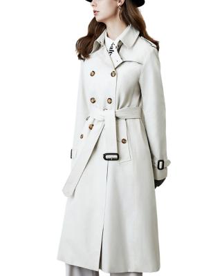 China 2021 Breathable Women Coat Trench Sell Well New Type Brown Leather Trench Coat Trench Coat for sale