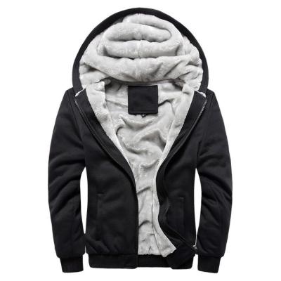 China Winter Hooded Coats Men's Viable Casual Full Wool Warm Thick Hoodie Jackets for sale