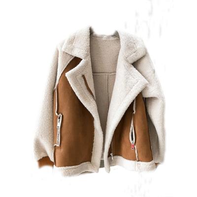 China Breathable Crop Windbreaker Jacket Winter Faux Fur Fleece Jackets For Women 2021 for sale