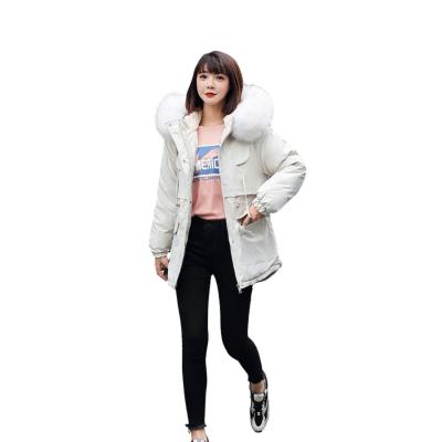 China China Designer Breathable Down Jacket Hooded Fur Collar Ditch Coat Shape Design Ladies Down Jacket for sale