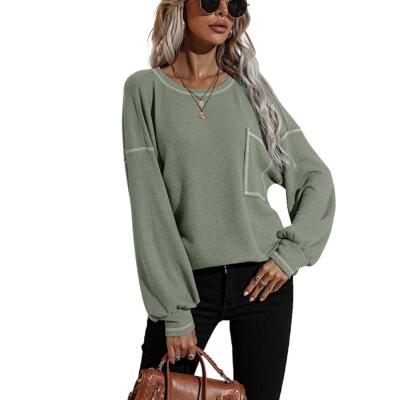 China Women Crewneck Breathable Sweatshirt Casual Long Sleeve Tunic Tops Loose Sweatshirt for sale