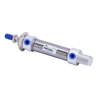 China Hotels Factory Price MA Series Standard Mini Type Slim Round Head Stainless Steel Adjustable Stroke Piston Pneumatic Cylinder for sale