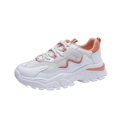 China Fashion Trend Chunky Women Running Shoes Walking Sports Casual Sneakers Women's Shoes Platform Lace Up Tennis for sale