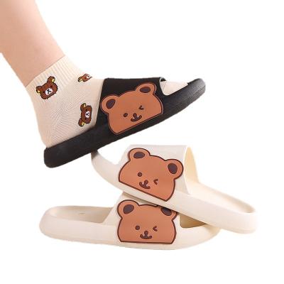 China Home Slippers Teddy Bear Slippers PVC Summer Men Female Indoor Non-slip Slippers Custom Made Anti-skid Women Slippers for sale