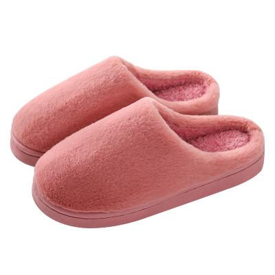 China Korean Warm Women Winter Cotton Slippers Rabbit Fur Couples Soft Mute Slippers Wooden Home Indoor Antiskid Floor for sale