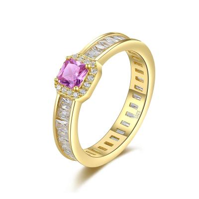 China CLASSIC Hot Sale Luxury Tasty Cubic Zirconia Ladies Ring 925 Sterling Silver Engagement Wedding Fine Jewelry 18k Gold Plated For Women for sale