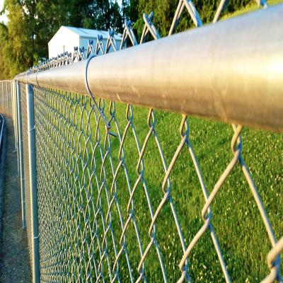 China Easily Assembled Chian Link Fence Galvanized or PVC Wire Competitive Price Chain Link Fence Farm Fence for sale