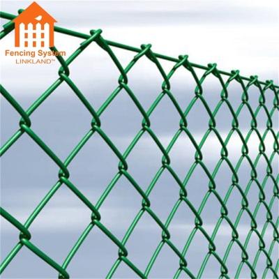 China Easily Assembled Prison Epoxy Coated Double Twisted PVC Coated Double Twisted Chain Link Fence for sale