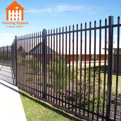 China Easily Assembled Ornamental Galvanized Steel Wrought Iron Fence For Garden for sale